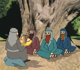 Avraham and three angels