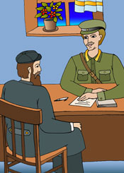 Rabbi with Red Army officer