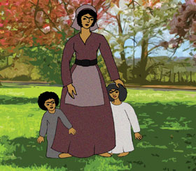 Gadh and Asher with theis mother Zilpah..