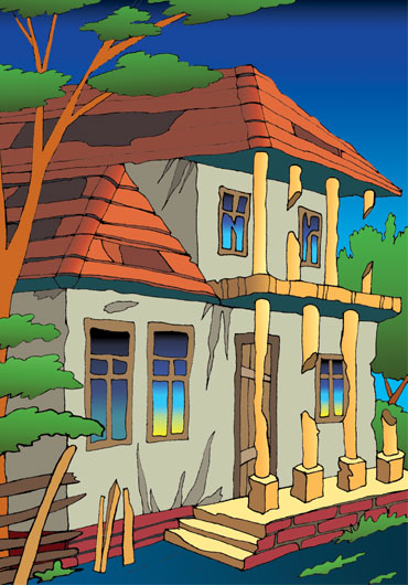 Tzadic house in a poor vilage