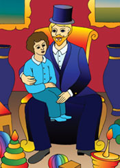 Russian aristocrat with a little jewish boy